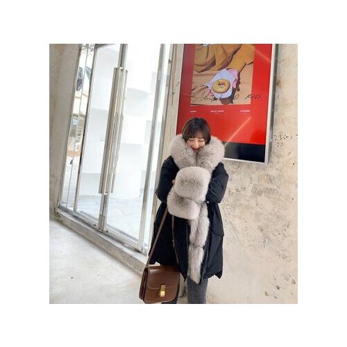 Real Fox Fur Parkas Women Fashion Waterproof Coats Women Elegant Detachable Cotton Jackets Female Ladies