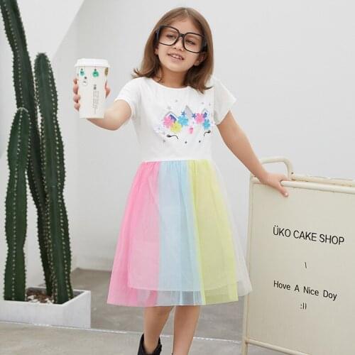 Summer Girls Clothes New Princess Dresses Cute Party Kids Dress Unicorn Costume Girls Dresses