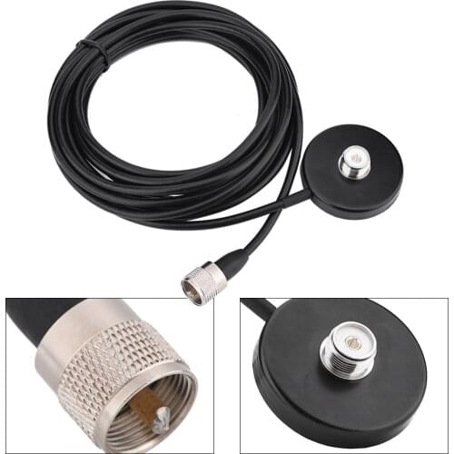 New 5M Antenna Magnetic Roof Mount Base Mobile Car Antenna Roof Mount Bases Long Coax Cable UHF Male Dropshipping