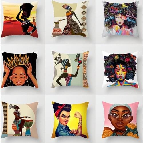 Bohemian style, cartoon character, ethnic style, cushion cover, pillowcase, sofa, office, home decoration