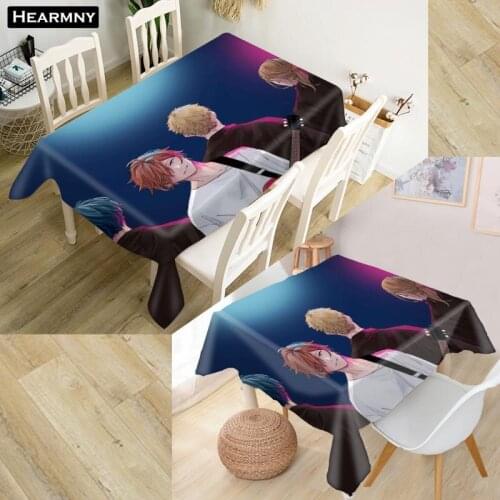 New Arrival Custom Given Anime Tablecloth Oxford Fabric Kitchen Table Decorations Home Rectangular Kids Party Table Covers