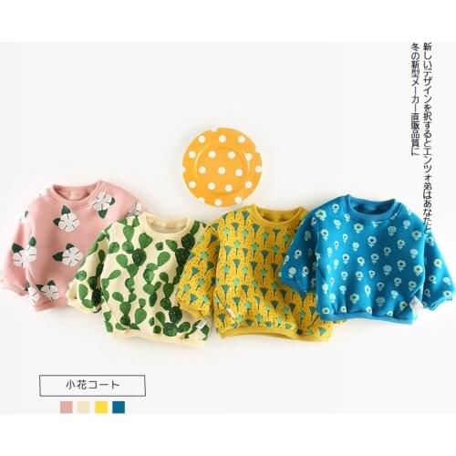 Baby Girls Clothes Full Sleeve Boys T Shirt Tops Tees 6m-3T Fashion Kids Outwear Autumn Winter Fleece Childrens Sweatshirt