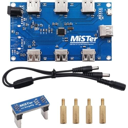 Manual welding MisTer USB Hub v2.1 board For MisTer FPGA 7 USB Ports QX2A