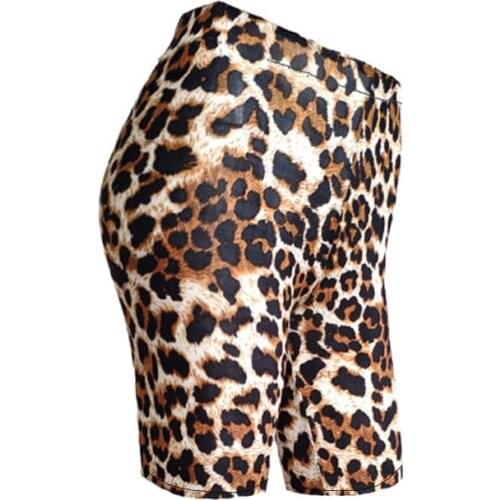 Sexy Summer Solid Legging Femme Leopard Printing High Waist Workout Short Leggings Knee Length Leggins Women Skinny Pants