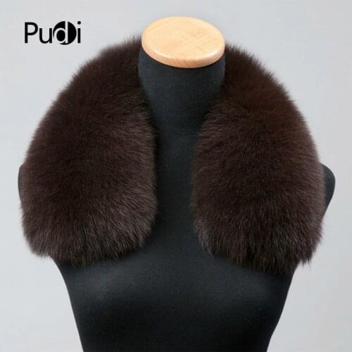 SF605 Genuine Winter Women Fox Fur Scarf Scarves Wrap Neck Warmer Shawl Stole Natural Fox Fur Collar Ring