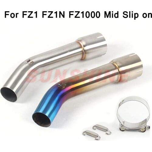 Middle Pipe Motorcross Exhaust Slip on Motorcycle Muffler Contect Link Stainless Steel Pipe For YAMAHA FZ1N FZ1 FZ1000 ZX1000