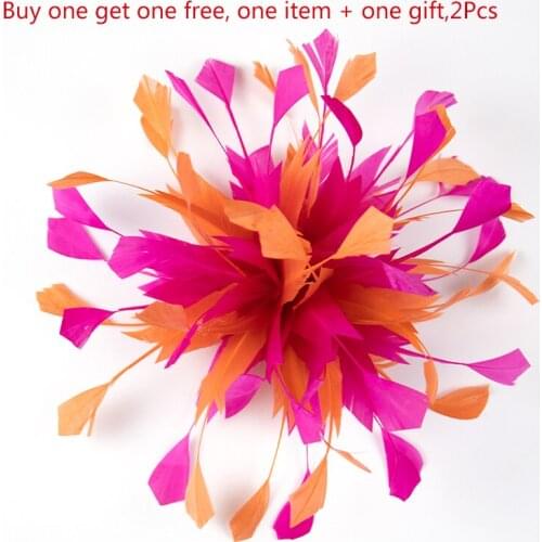 Bridal Hair Pins/Clip Headdress Accessory/Head Wear Feather/Cap with Floral 1pc Wedding / Special Occasion / Tea Party Headpiece