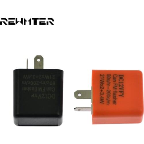 LED Flasher Speed Universal Adjustable Flashing Motorcycle Turn Light Signal Indicator Resistor Fix 12V Black&Orange