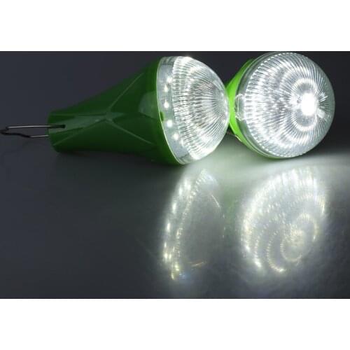 Solar LED Light with 2pcs Bulb Lamp 5W Practical Lighting System for Yard Outdoor Camping Use