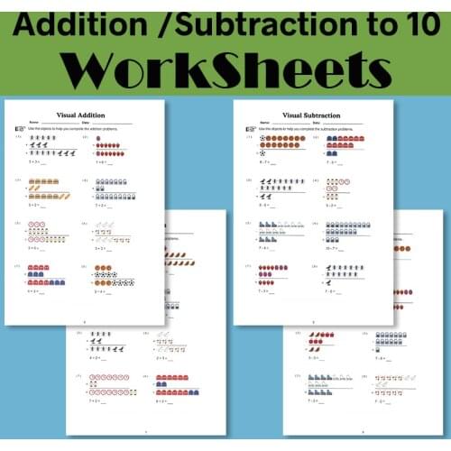 Addition and subtraction within 10 Practice Exercise Paper Preschool Learning English Homework Workbook for Kids Worksheets Toy