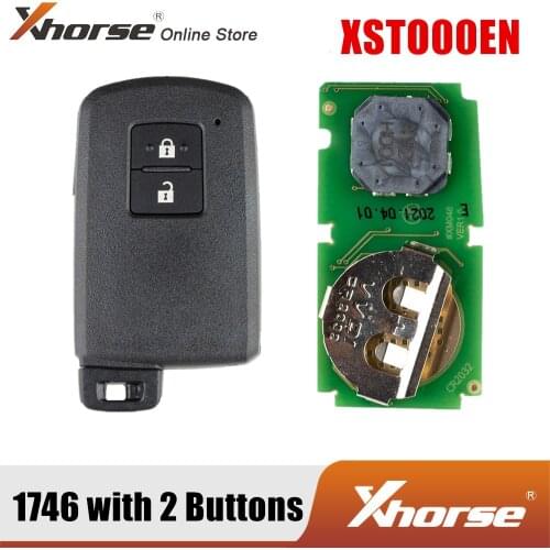 Xhorse XM Smart Key Shell 1746 2 Button with XM Smart Key PCB XSTO00EN for Toyota Support Re-generate