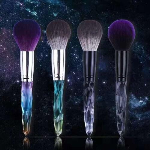 YXN 1Pcs 4 colors Crystal Makeup Brushes Set Powder Foundation Brush Eye Shadow Eyebrow Professional Blush Makeup Brush Tools