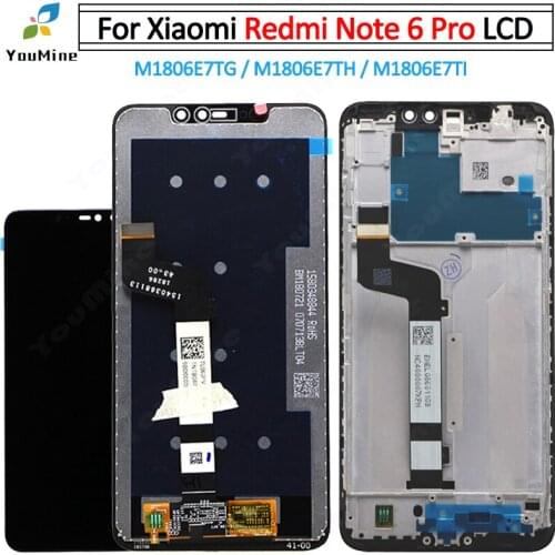 For Xiaomi redmi note 6 Pro LCD Display Touch Screen Digitizer Assembly Touch Screen Repair Parts for Redmi note6 pro LCD