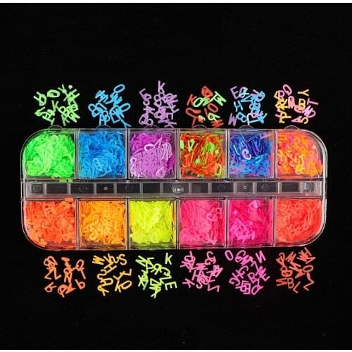 1Box Letters Resin Filling Sequins Colorful Glitter Sequin Diy Nail Art Decor Crafts Uv Epoxy Resin Mold Filler Jewelry Making