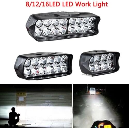 1PC 12-24W 8LED/12LED/16LED Work Light Bar Flood Spot Combo Driving Lamp Car Truck Offroad 12-85V Wholesale
