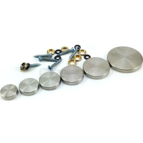 12 sets! High quality round advertising nail stainless steel decorative cover screw cap mirror nail Home Decor Fittings