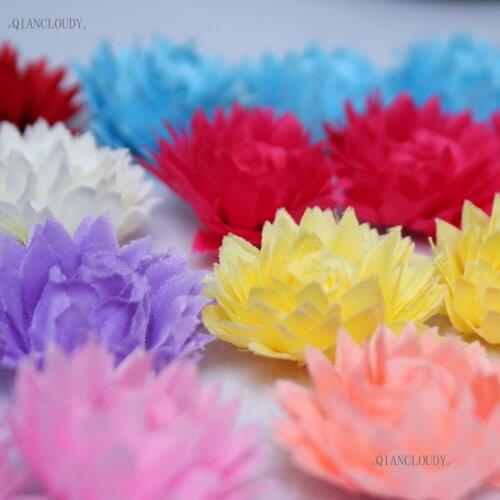 36 pieces Artificial chrysanthemum Silk flowers Heads Floral for DIY Accessories hair clip wedding decoration A60