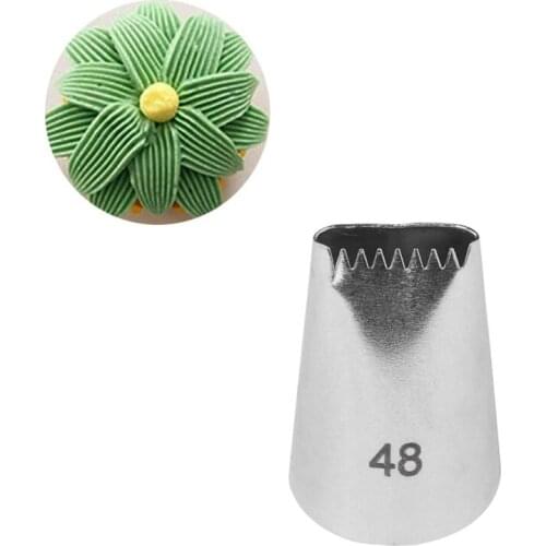 48# Basketweave Tips Icing Nozzles Make Ribbed Stripes, Fondant Cake Cupcake Decoration Tips Baking Tools