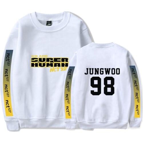 98J Unisex Lovers Clothes Digital printing Letters Sweatshirt Man Woman Pullover