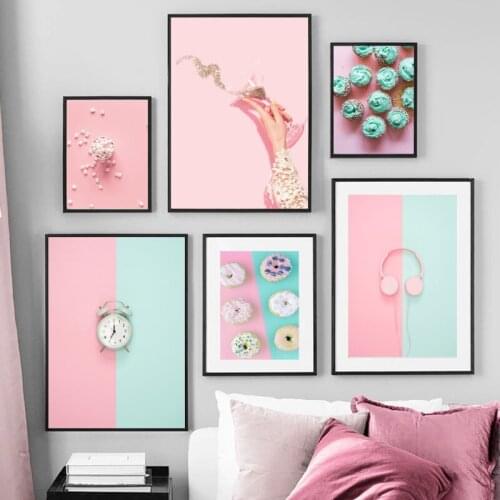 Diamond embroidered cross stitch kit diamond pink clock headset Girl lips Mosaic Diamond Mosaic Christmas decorations New Year g