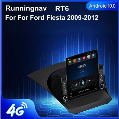 9.7" Android 10.1 For Ford Fiesta 2009 2010 2011 2012 Tesla Type Car Radio Multimedia Video Player Navigation GPS RDS