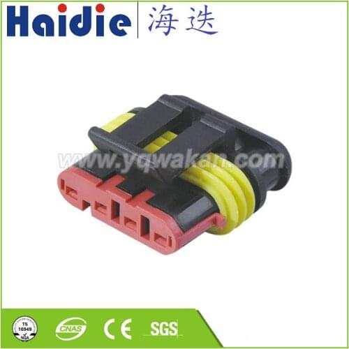 Free shipping 5sets 4pin AutoElectronic fuel pump electric gasoline pump assembly wiring harness connector 282088-1