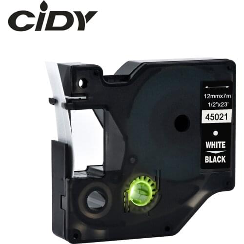 Cidy 45021 Compatible Dymo D1 manager 12mm white on black label tape for Dymo Label Printer DYMO LM160 LM280 dymo PNP