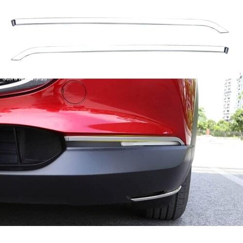 Car Stainless Steel Front Fog Lamp Eyebrow Trim Cover Decorative for Mazda CX30 CX-30 2020 2021 Car Accessories