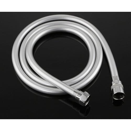 PVC High Pressure Silver PVC Smooth Shower Hose for Bath Handheld Shower Head Flexible Shower Hose 360 Rotation