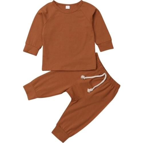 Baby girl boy clothes set autumn winter warm casual sports t-shirt pants 2pcs set outfit bebe baby clothes suit tracksuits
