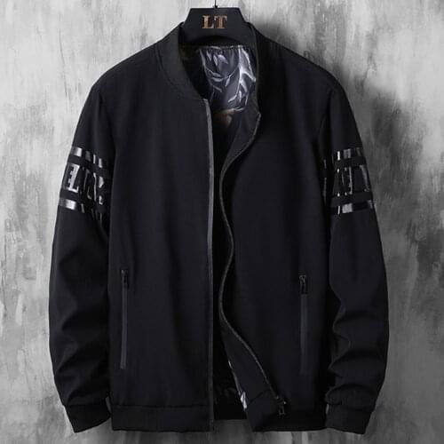 New large size mens jacket tide fat man wild handsome student wear spring 140 kg thin jacket mens 8xl