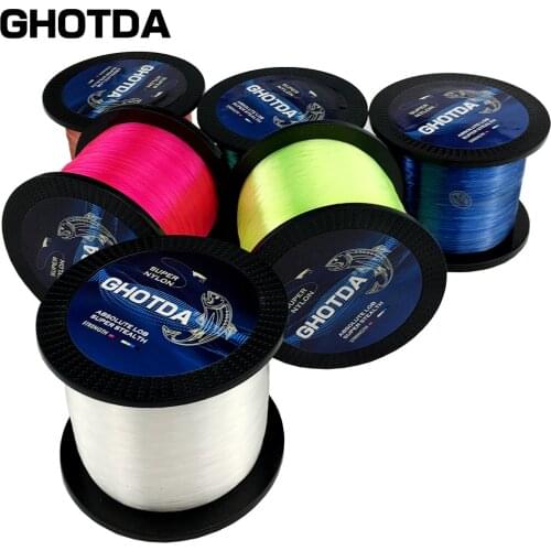 GHOTDA 1000M 500M Nylon Fishing Line Monofilament Japanese Material for Saltwater Carp Fishing Fluorocarbon Fishing Line
