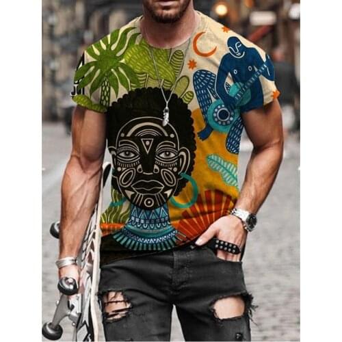 Summer comfortable fashion mens digital printing printing simple 3DT shirt 2021