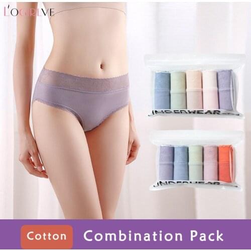 Logrilve Women Sexy Briefs Cotton high quality Knickers Fashion Solid lady Panties Breathable Female Underwear girl Lingeries