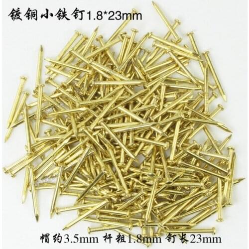 Small nail wooden box nails antique copper plating round iron nails 1.8mm*23mm