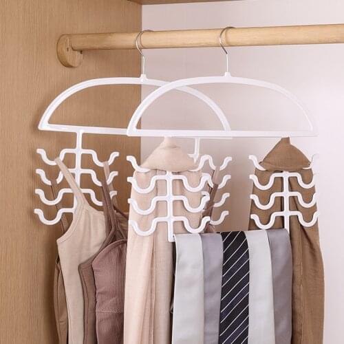 Multifunctional Clothes Storage Rack Closet Organizer Hangers For Clothes Hooks Shelf Organizer Household Clothes Rack Tie Rack