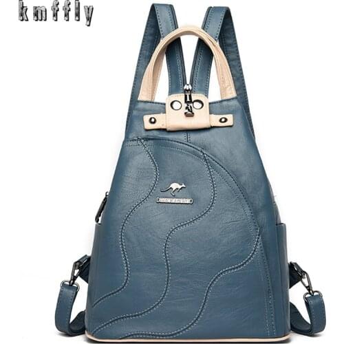 Multifunction Women Leather Backpacks Fashion Shoulder Bags Female Backpack Ladies Travel Backpack Mochilas School Bag For Girls