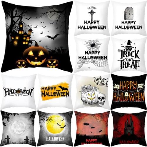 Cushion Covers 45*45 2021 Halloween Pillowcases Sofa Cushions Pillow Cases Polyester Home Decor Pillow Cover KD-0300