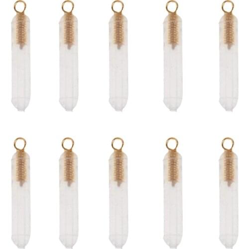 10 Pieces Ring Head Swivel Silicone Bobbers Fishing Rotating Float Seat Terminal Tackle White 11-14mm