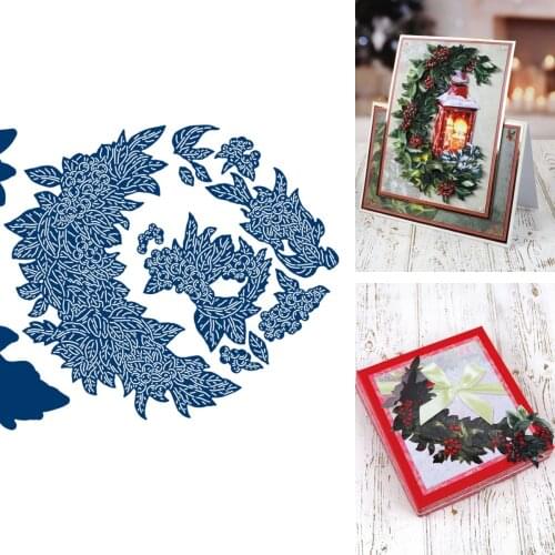 Christmas Holiday Crescent Flower Cutting Dies for DIY Scrapbooking Crafts Dies Cut Stencils Maker Photo Album Template Albums