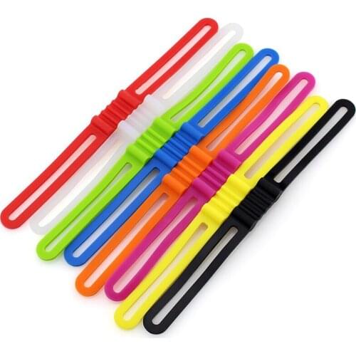 Mountain Road Bike Silicone Strap Long Type Phone Flashlight Bands Elastic Bandage Bicycle Light Mount Holder Bike Accessories