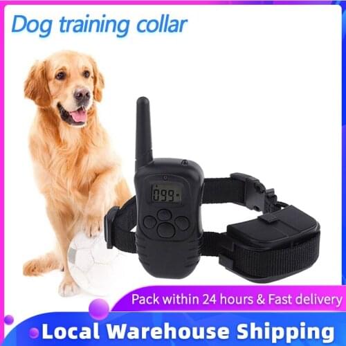 Dog training collar dog stun gun dogs pets accessories collier anti aboiement chien Bark stopper Vibration alert Audible warn