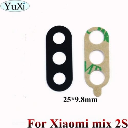 YuXi For Xiaomi Mi MIX 2S Back Camera Glass Lens for Xiaomi Mi Mix2S Rear Camera Glass Lens with Glue Replacement Repair