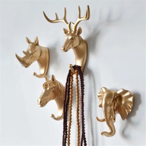 Nordic Deer Horns Hanger Wall Hanging Hook for Clothes Bags Creative Entrance Keys Holder Living Room Antlers Wall Decoration