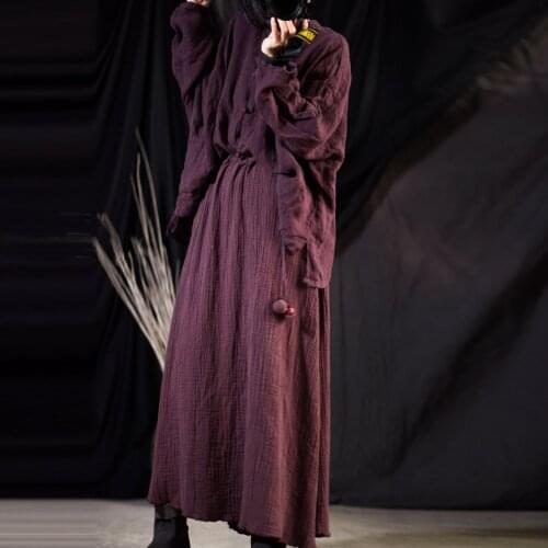 2021 Women Skirt Spring New Cotton Linen A Line Elastic Waist Solid Color Vintage Fashion Long Skirt Female YoYiKamomo