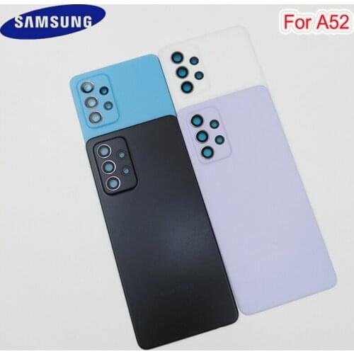 Samsung Galaxy A52 Back Battery Cover Door Hosing Replacement Case Panel Repair Parts For Samsung A52 4G A525 & Camera Lens+Logo