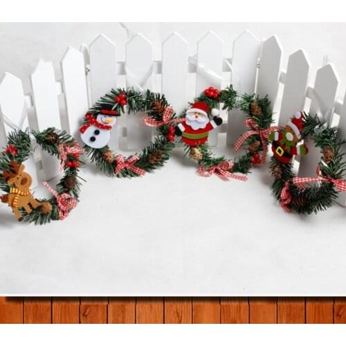 1 Pc Home Decoration Mini Christmas Wreath Handmade Wall Hanging Christmas Decoration New Year Party Christmas Decoration Wreath