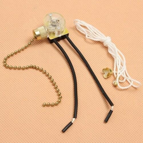 1Pcs Convenient Ceiling Fan Light Wall Light Replacement Retro Pull Chain Switch Pull Cord Switch Dropshipping