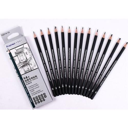 14pcs/set Of Different Specifications Mixed Pencil Drawing Sketch Pencil Student School Drawing Pencil Art Sketch Brush