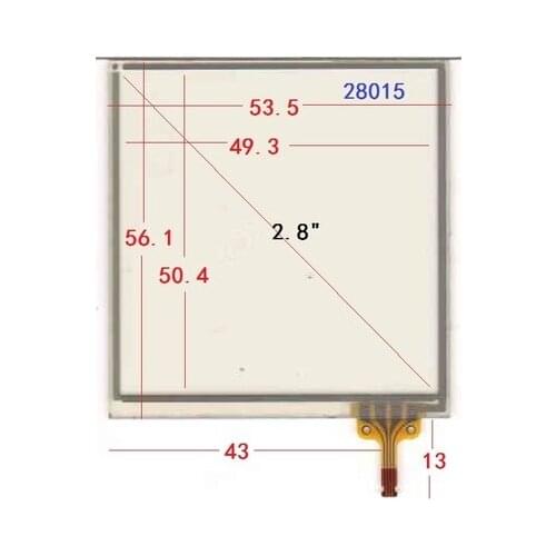 2.8 inch touch screen 56.1mm*53.5mm 28015 industrial control touch screen